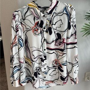 Liverpool Los Angeles Multicolor Floral Button Down Shirt Size L